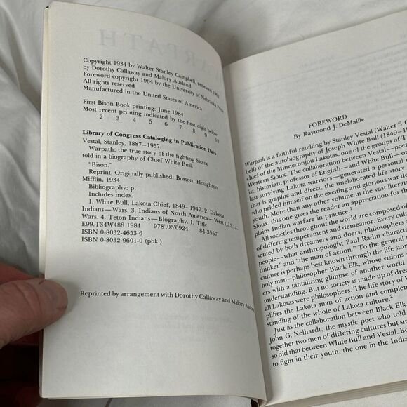 Warpath : The True Story of the Fighting Sioux by Stanley Vestal (1984) SC - Picture 6 of 6